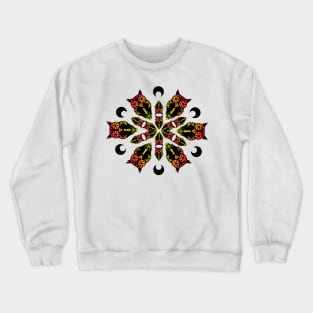 Flame Owl Mandala Crewneck Sweatshirt